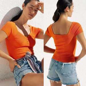 Anthropologie Maeve Sweetheart Top in Coral Size XL NWOT $79